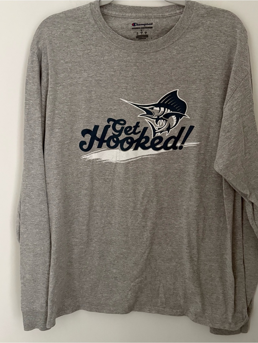 Champion Men's Long Sleeve Graphic T-Shirt Gray Size Large
Casual Sports